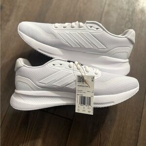 Adidas Runfalcon 5 Men’s Running Shoes White Cloudfoam Ortholite NWT Size 9.5